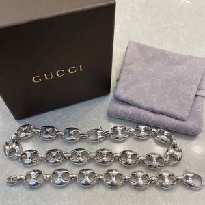Gucci Anchor Mariner Link Necklace & Bracelet SET